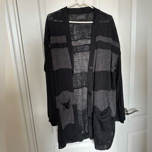 Stonem panelled oversized cardigan